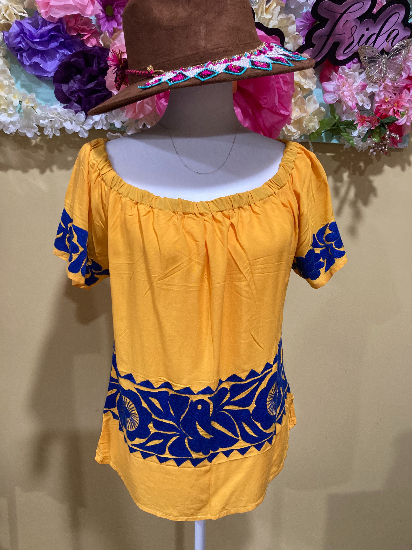 Tuxtapec media gala  Hand Embroidered Blouse