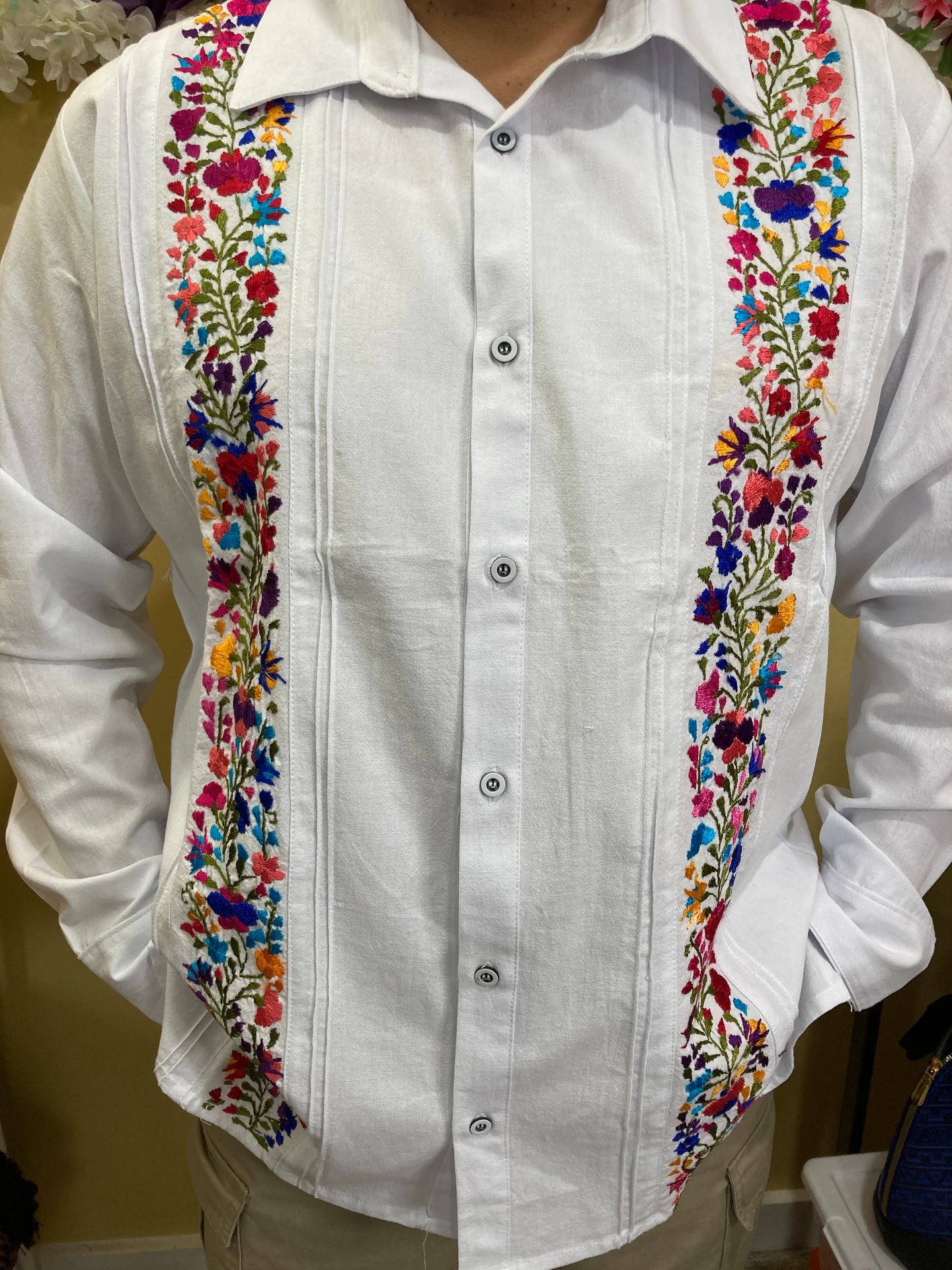 White Guayabera shirt